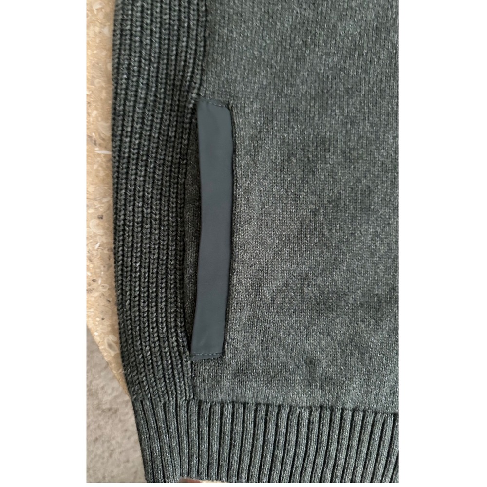 NWT DANIEL HECHTER Paris Men's Full Zip Knit Sweater Dark Green XXL Cotton Blend - Picture 5 of 14
